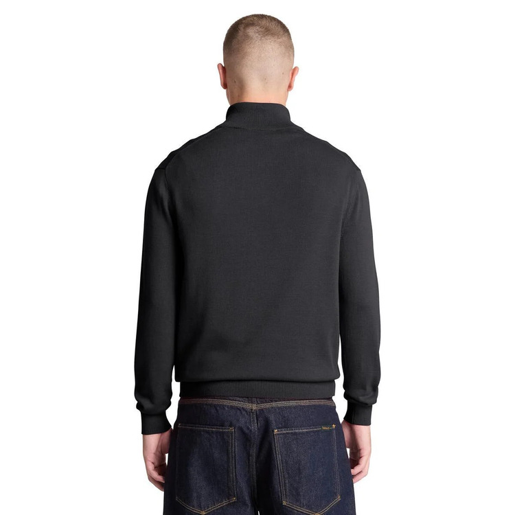 Men's Black Cotton 1/4 Zip Sweater Timberland TBC0YHAY-001