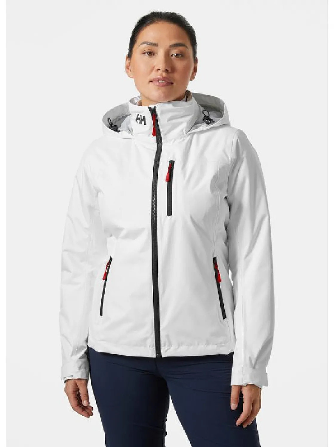 Women's White HEH W CREW HOODED MIDL JACKET 2.0 Helly Hansen 34447-WHITE