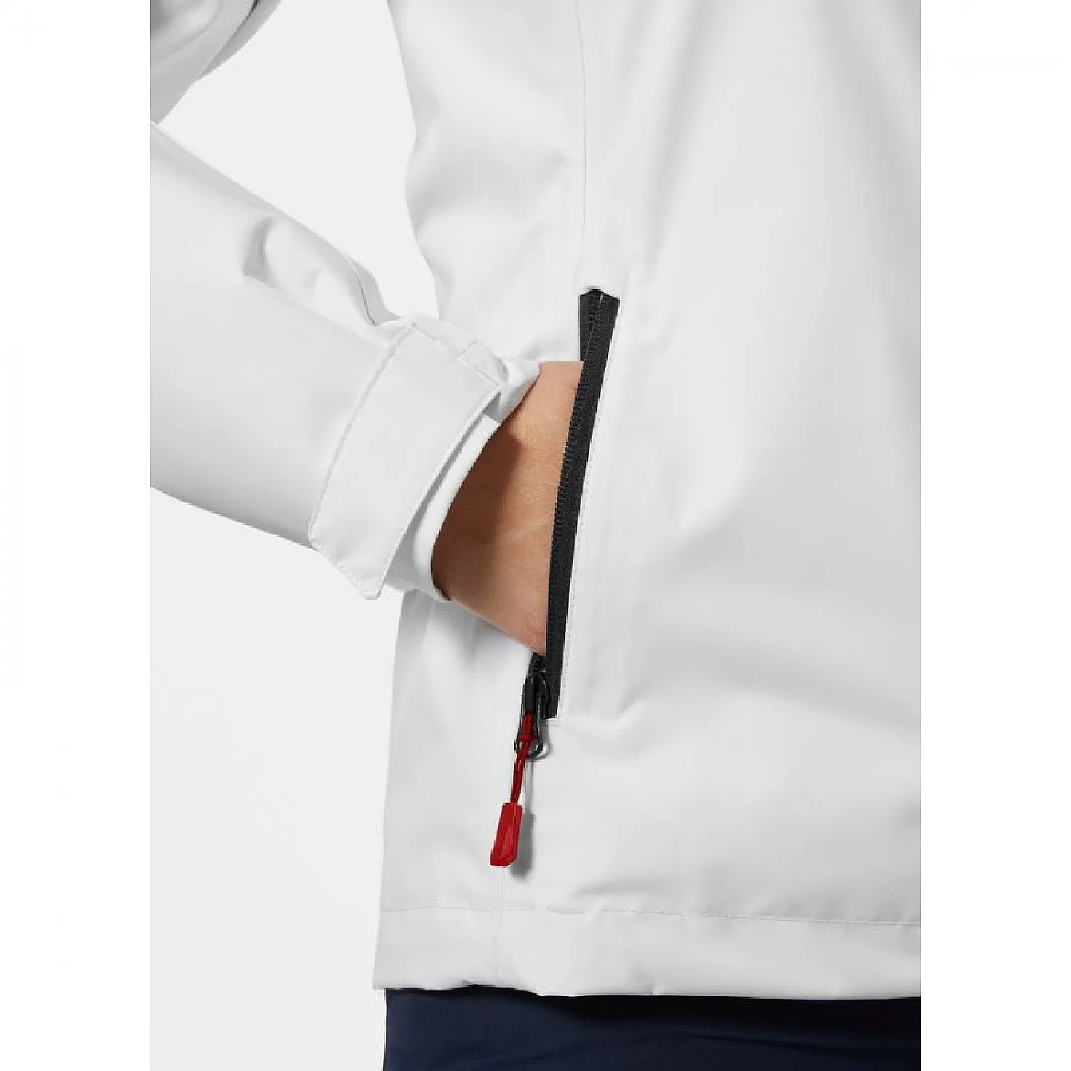 Women's White HEH W CREW HOODED MIDL JACKET 2.0 Helly Hansen 34447-WHITE