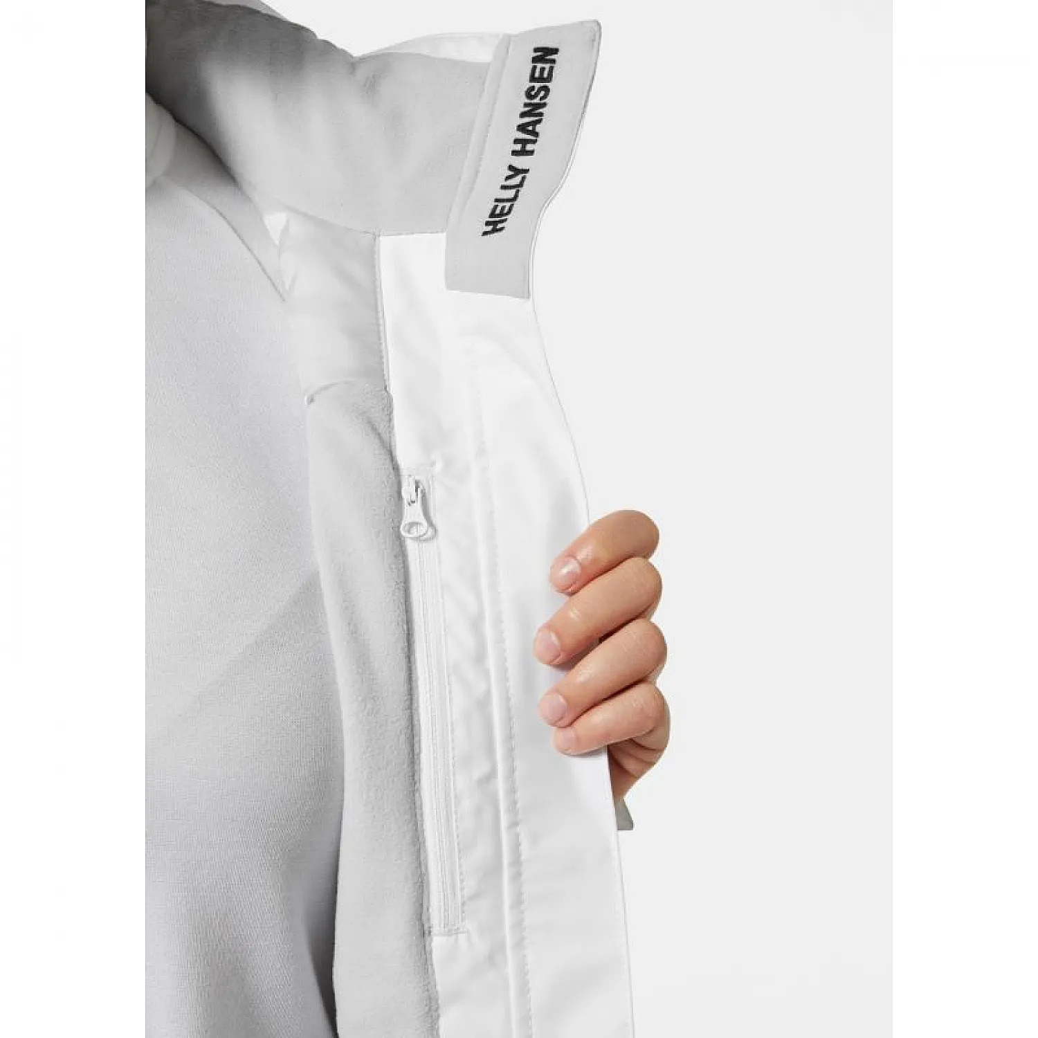 Women's White HEH W CREW HOODED MIDL JACKET 2.0 Helly Hansen 34447-WHITE
