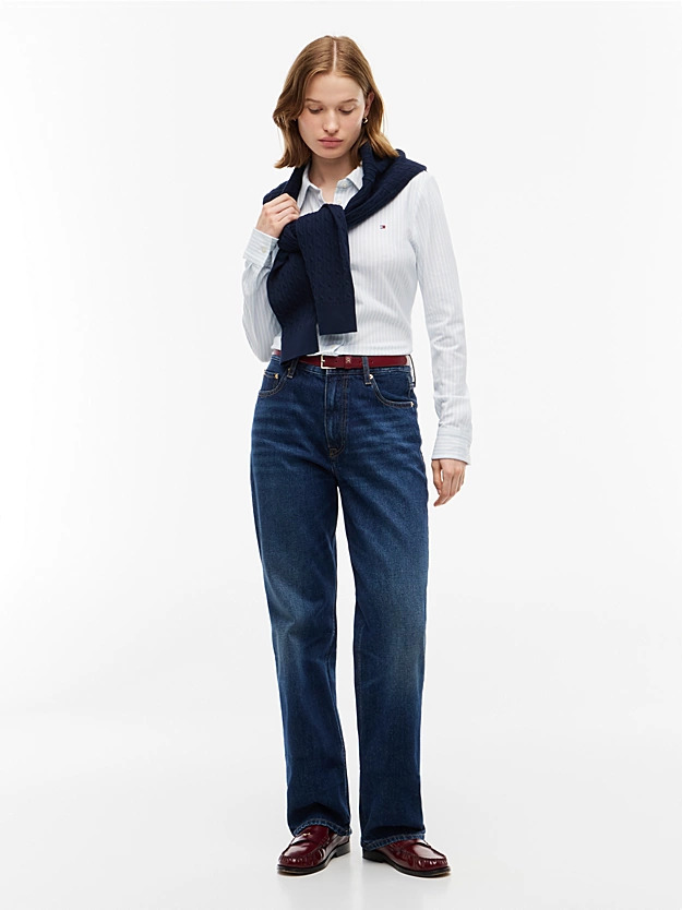 Γυναικείο Ριγέ 1985 Slim Πουκάμισο Tommy Hilfiger WW0WW43528-0FA