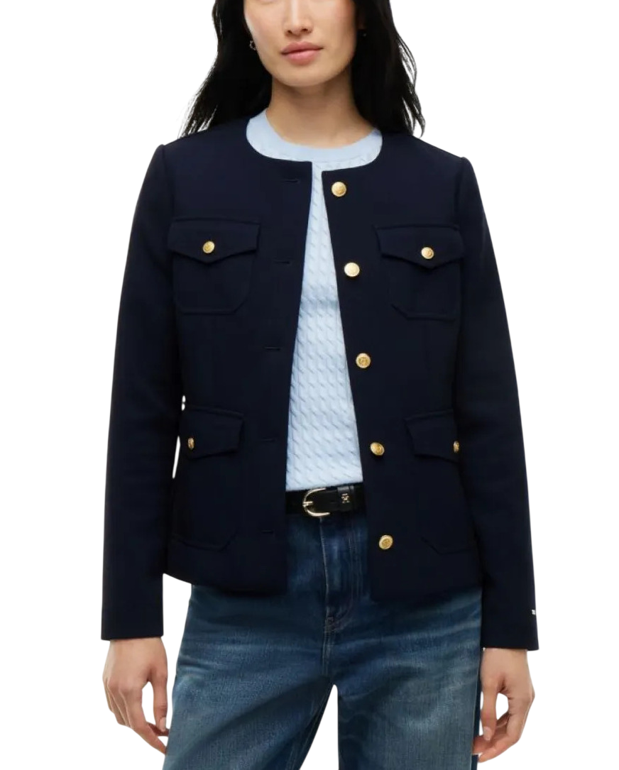 Γυναικείο Slim Σακάκι Navy Μπλε Tommy Hilfiger WW0WW51728-C1G