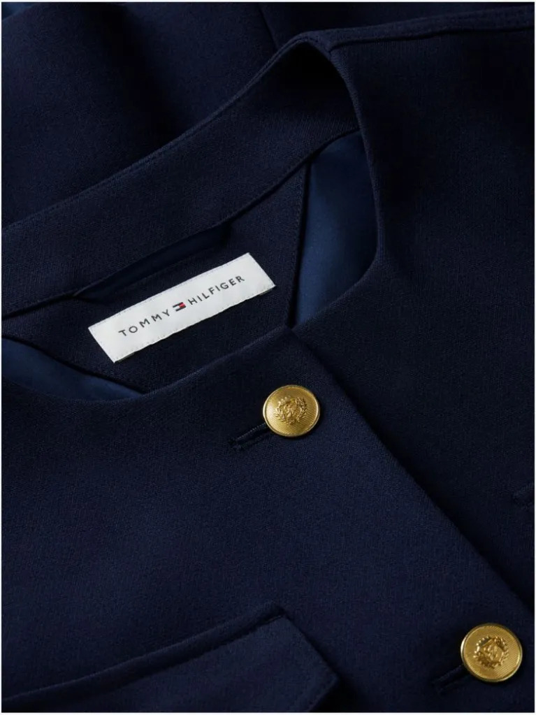 Γυναικείο Slim Σακάκι Navy Μπλε Tommy Hilfiger WW0WW51728-C1G