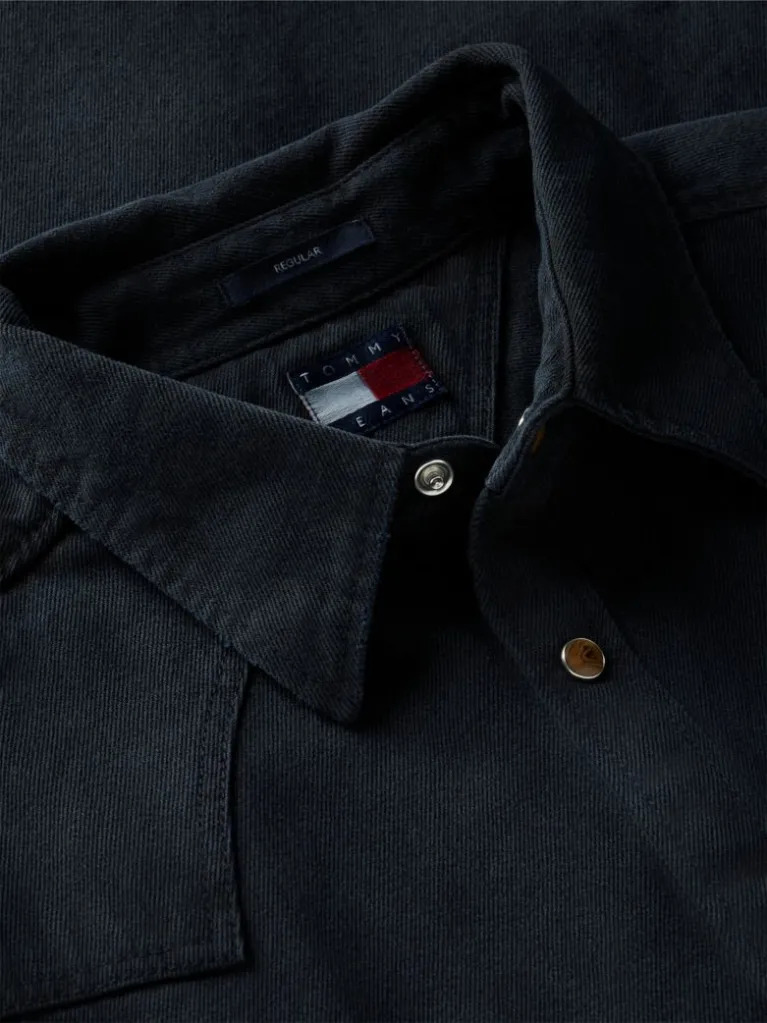 Ανδρικό Western Τζιν Πουκάμισο Μαύρο Tommy Jeans DM0DM23518-BDS