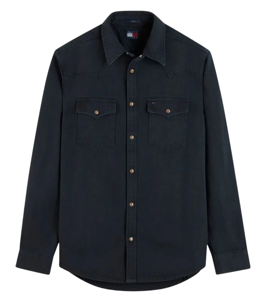 Ανδρικό Western Τζιν Πουκάμισο Μαύρο Tommy Jeans DM0DM23518-BDS
