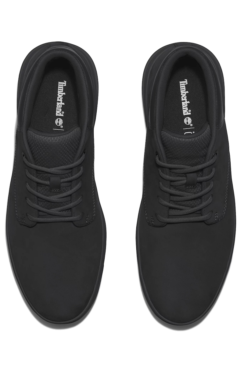 Men's Black Leather Seneca Bay Mid Lace Up Sneaker Timberland TB0A5S5M-015