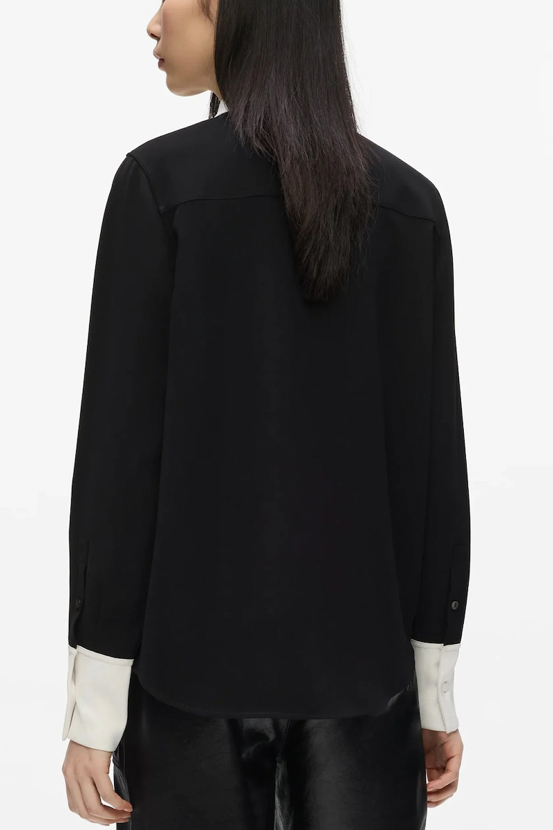 Γυναικείο Πουκάμισο Μαύρο Karl Lagerfeld B4W11010-998 Black/White
