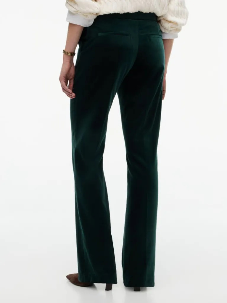 Women's Green Velvet Slim Bootcut Pants Tommy Hilfiger WW0WW52201-LZP