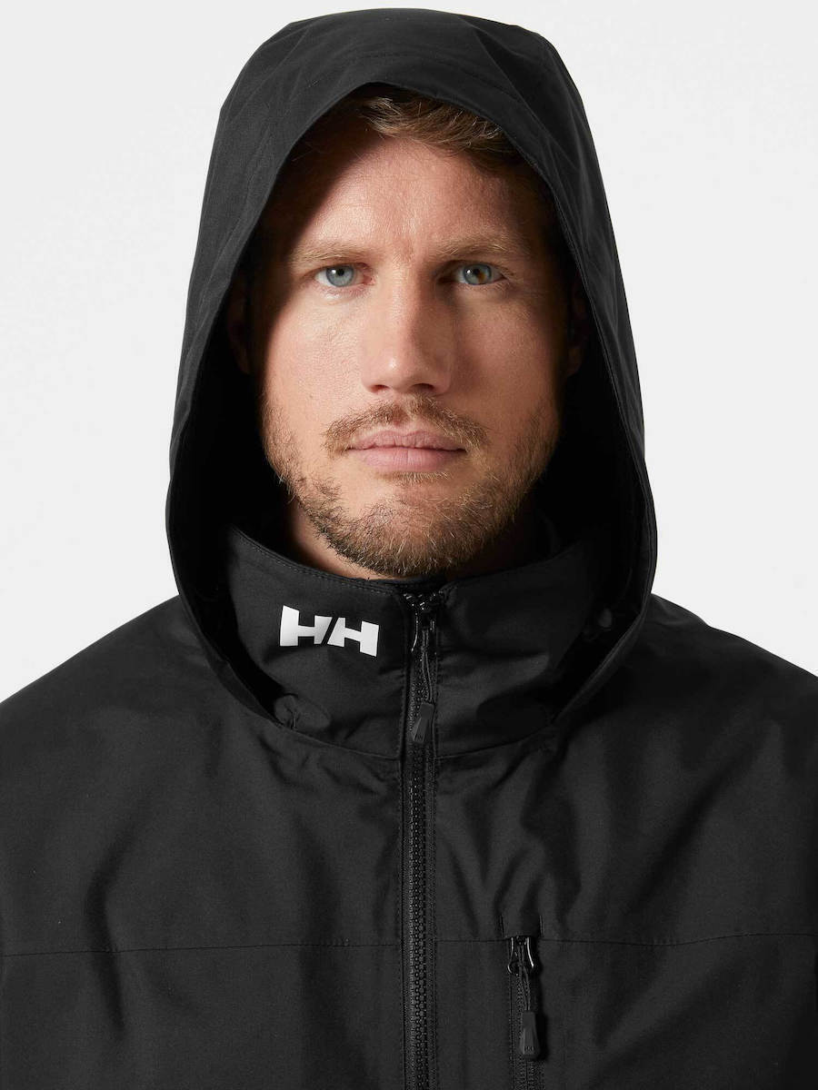 Men's Black HEH CREW HOODED MIDLAYER JACKET 2 Helly Hansen 34442-BLACK