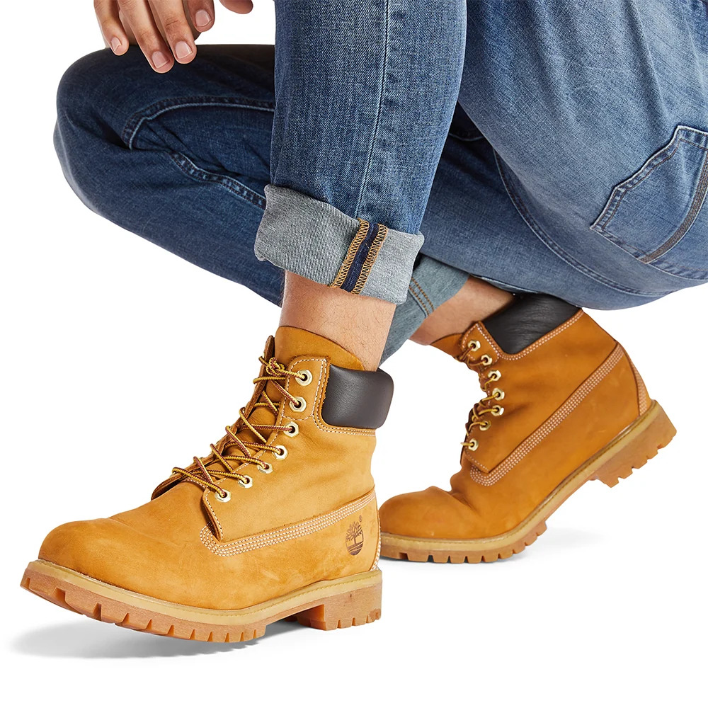 Men's Wheat Nubuck Leather Prem 6 In Lace Waterproof Boot Wh Timberland TB110061-713