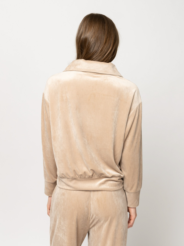 Women's Beige Timora Sweatshirt Heavy Tools T06033-SAND