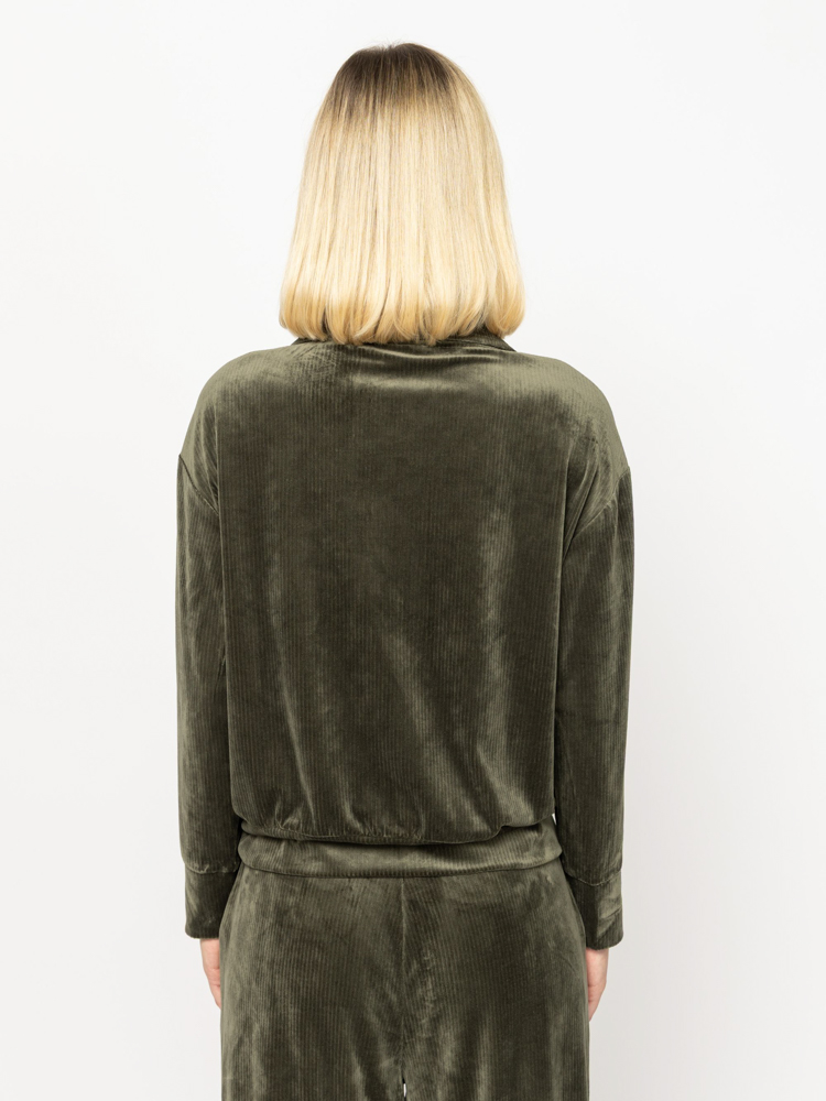 Women's Olive Green Timora Sweatshirt Heavy Tools T06033-OLIVE