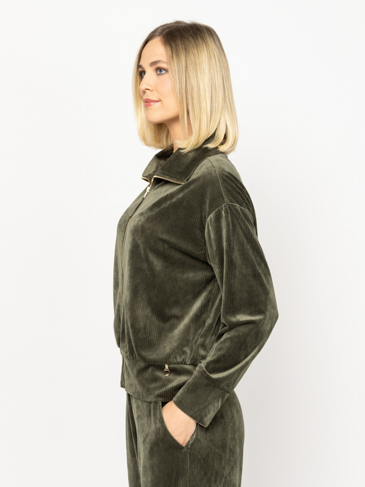 Women's Olive Green Timora Sweatshirt Heavy Tools T06033-OLIVE