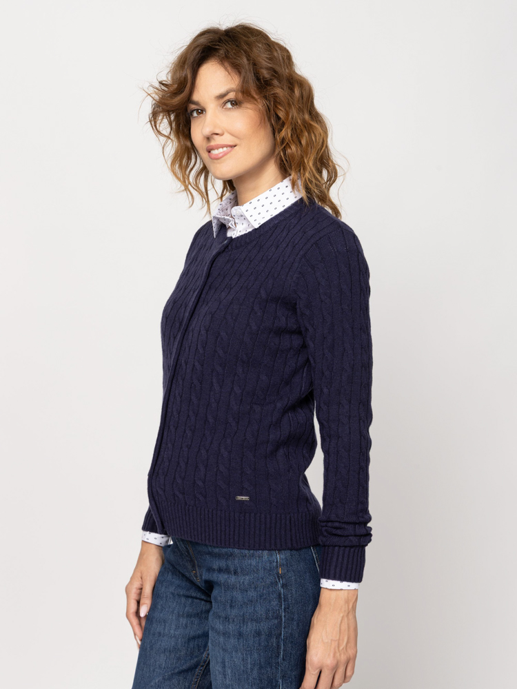 Women's Navy Blue Hideal Cardigan 0Heavy Tools T90001-NAVY