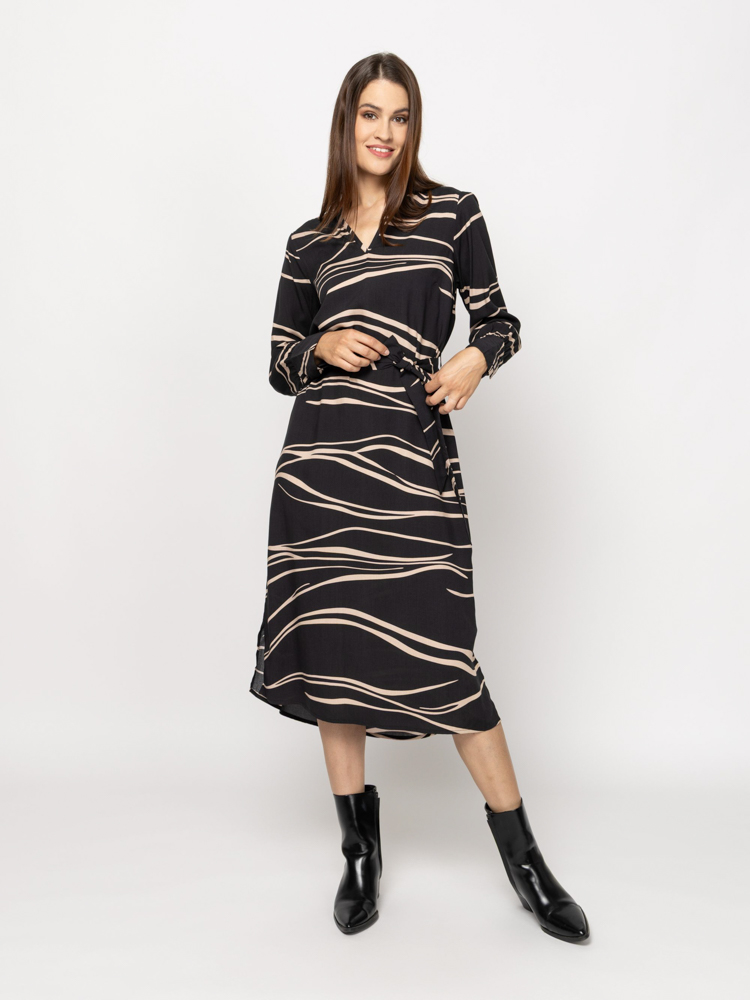Women's Black Vina Dress Heavy Tools T50073-WAVE