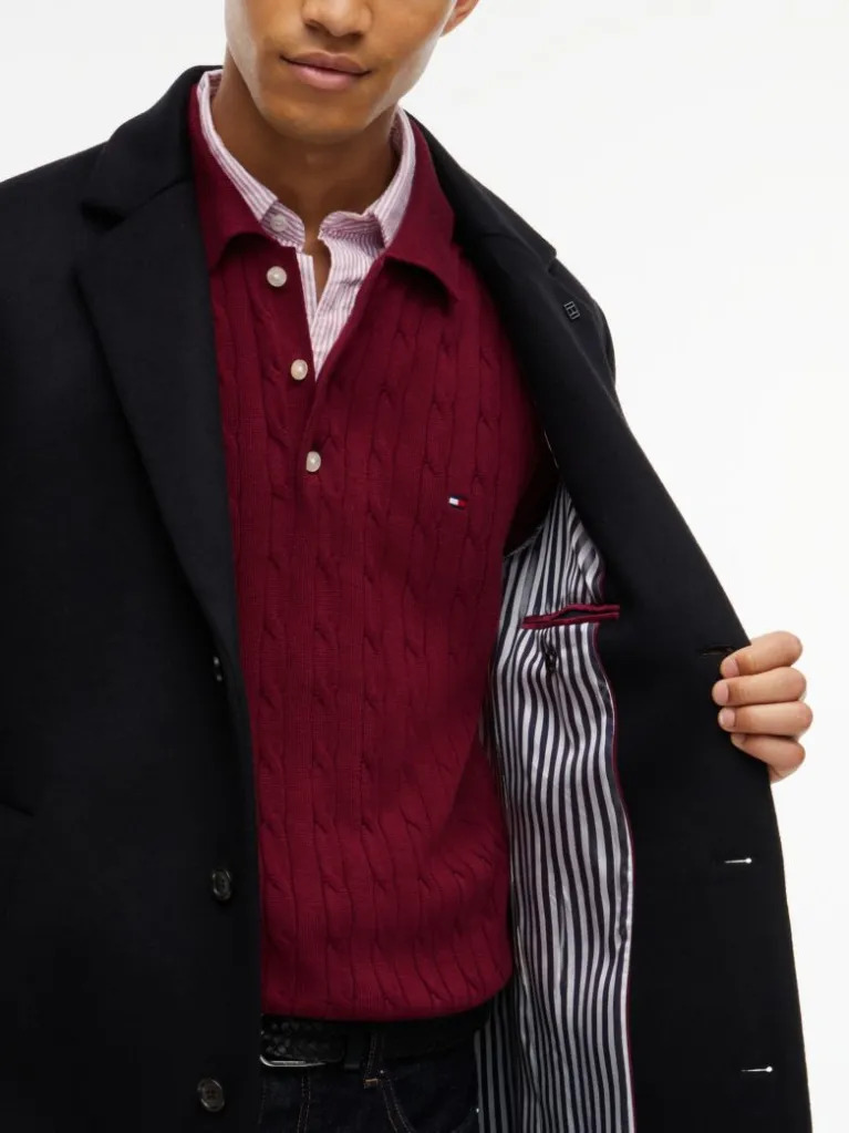 Ανδρικό Παλτό Μαύρο Tommy Hilfiger MW0MW40768-BDS