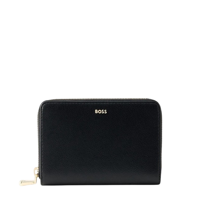 Women's Black Sandy SM Ziparound Wallet BOSS 50567631-001