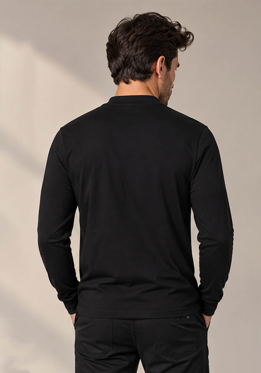 Men's Black Longsleeve T-shirt Crewneck Karl Lagerfeld 755048 564235-990
