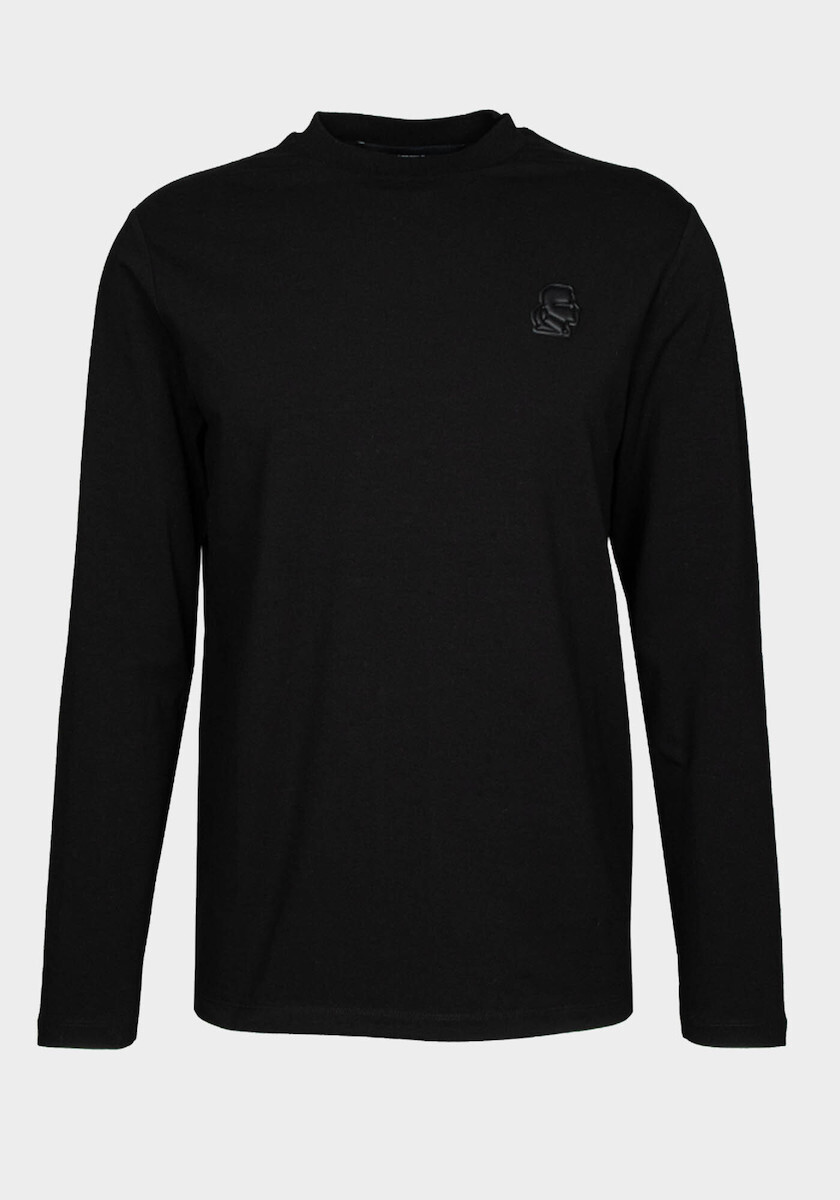 Men's Black Longsleeve T-shirt Crewneck Karl Lagerfeld 755048 564235-990