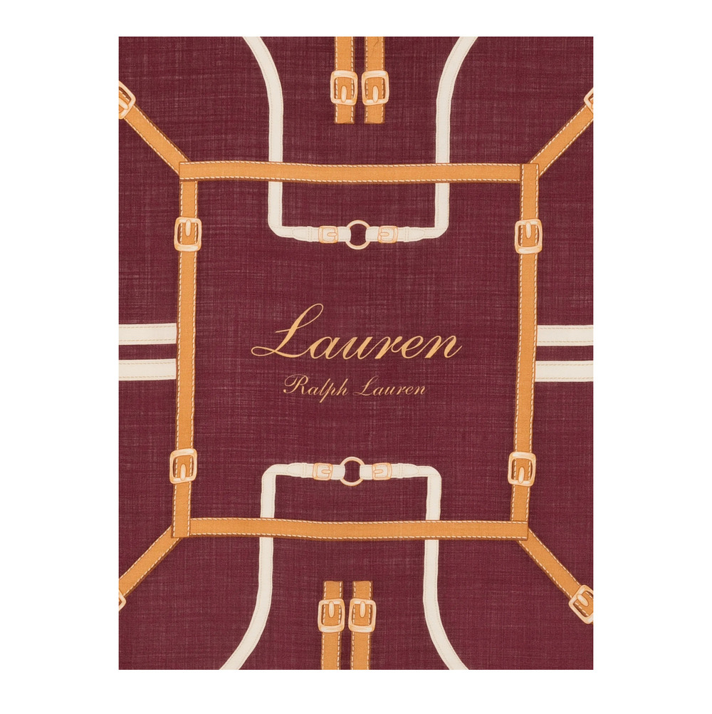 Women's Burgundy SILK BLEND-BLT LRG SQ-SCF Ralph Lauren 454P23561001-RED