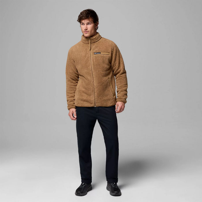 Men's Brown Rugged Ridge High Pile Full Zip Columbia 2135481-257