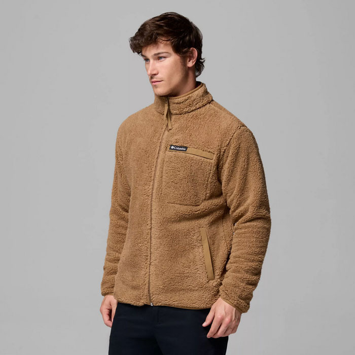 Men's Brown Rugged Ridge High Pile Full Zip Columbia 2135481-257