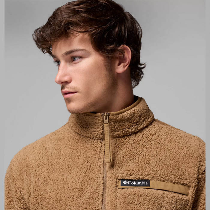 Men's Brown Rugged Ridge High Pile Full Zip Columbia 2135481-257