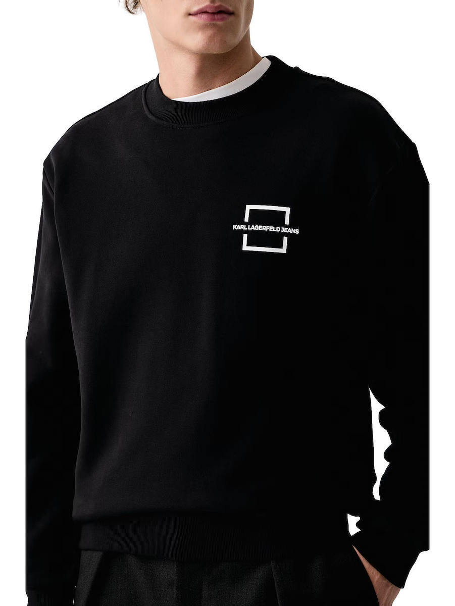 Men's Black KLJ REG LOGO SWEAT Karl Lagerfeld Jeans B4M20016-999 Black