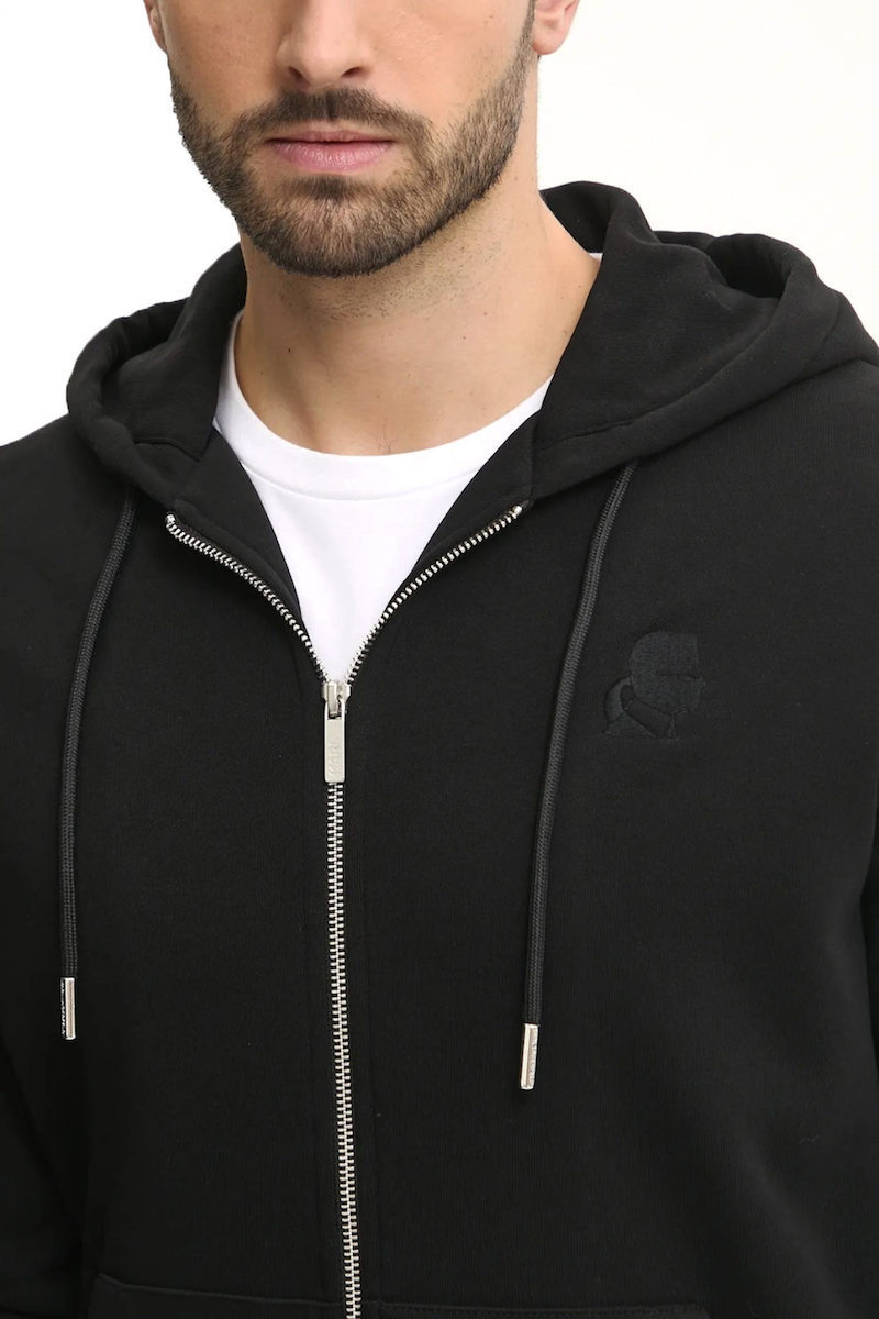 Men's Black Sweat Hoody Jacket Karl Lagerfeld 705751 500900-990