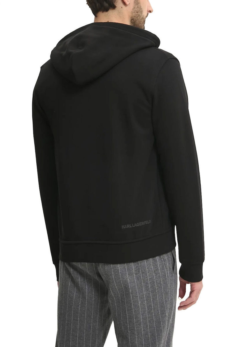 Men's Black Sweat Hoody Jacket Karl Lagerfeld 705751 500900-990