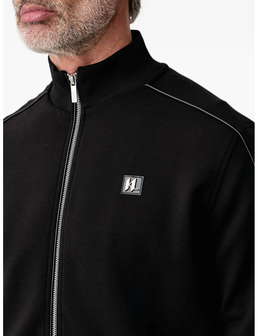 Men's Black Sweat Zip Jacket Karl Lagerfeld 705014 564902-990