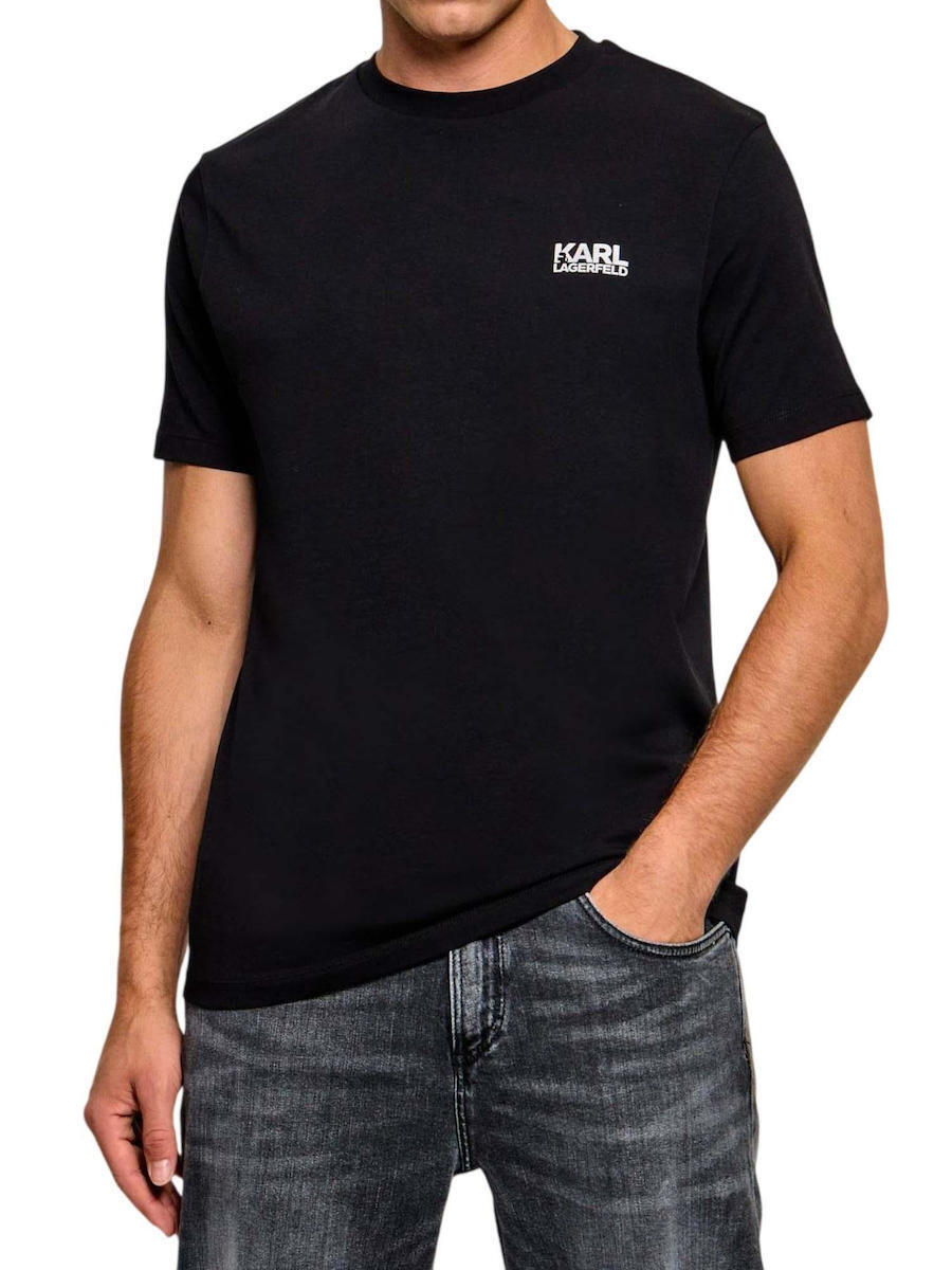 Ανδρικό T-shirt Μαύρο Karl Lagerfeld 755781 564235-910