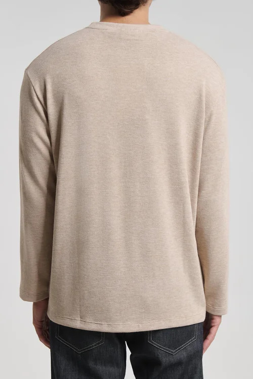 Men's Beige Knitted Sweater Royal Denim Masuda4071-Beige