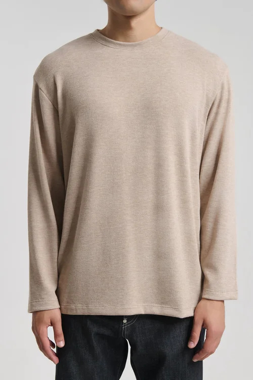 Men's Beige Knitted Sweater Royal Denim Masuda4071-Beige