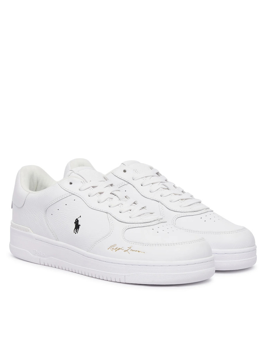 Men's White LEATHER-MASTR CT SIG-SK-LTL Ralph Lauren 809P17938001-White