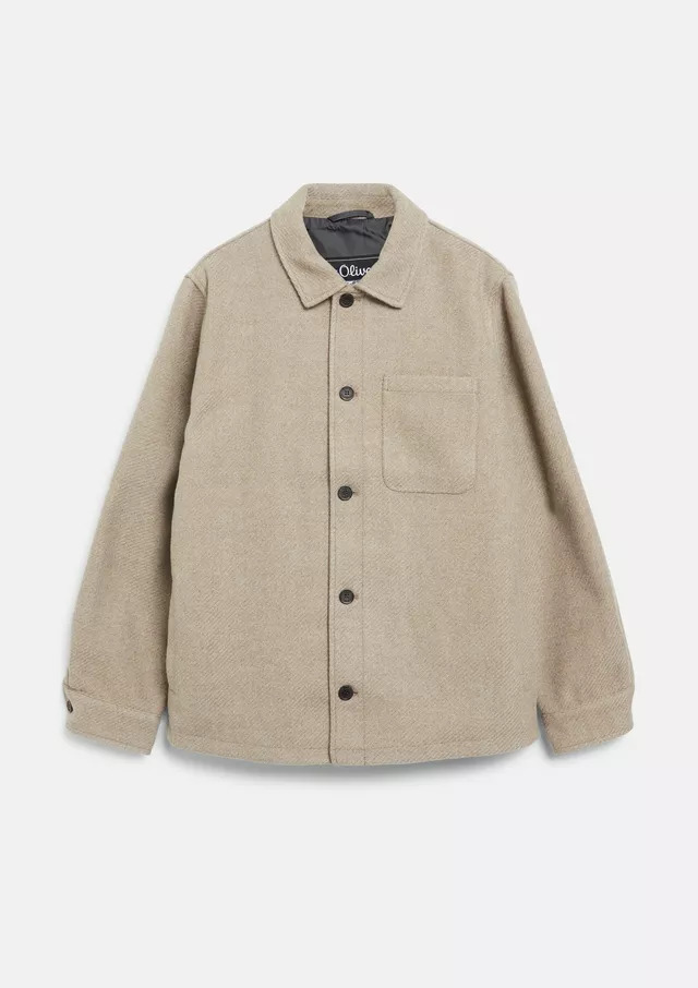 Men's Beige Overshirt S.Oliver 2180784-8161