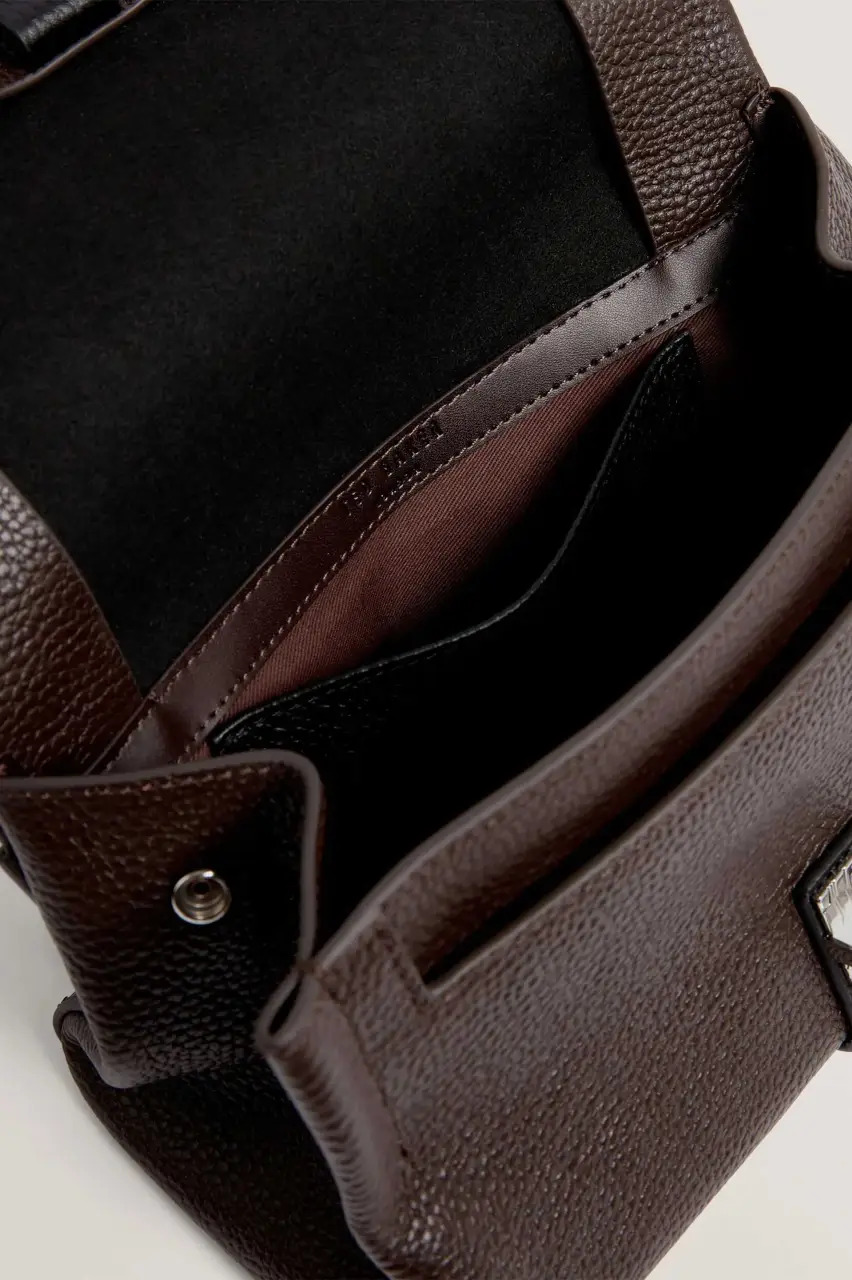 Women's Brown GINNAA Small Leather Cross Body Bag Ted Baker 285639-brn-choc