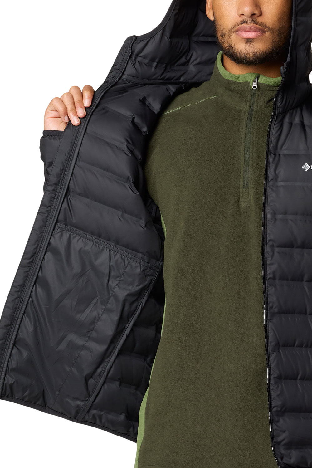 Men's Black Lake 22 II Down Hooded Jacket Columbia 2086294-010