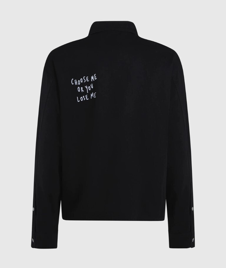 Men's Black KLJ X PT OVERSHIRT Karl Lagerfeld Jeans B4M16003-999 Black