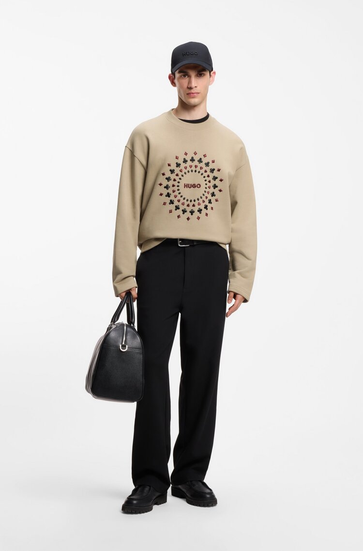 Men's Beige Dewerlong Sweatshirt HUGO 50568582-269
