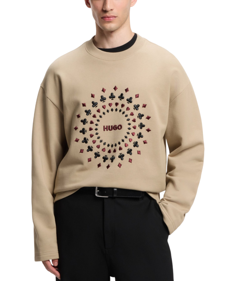 Men's Beige Dewerlong Sweatshirt HUGO 50568582-269