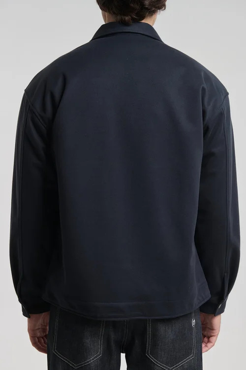 Men's Navy Blue Overshirt Royal Denim Santo5166-Blue