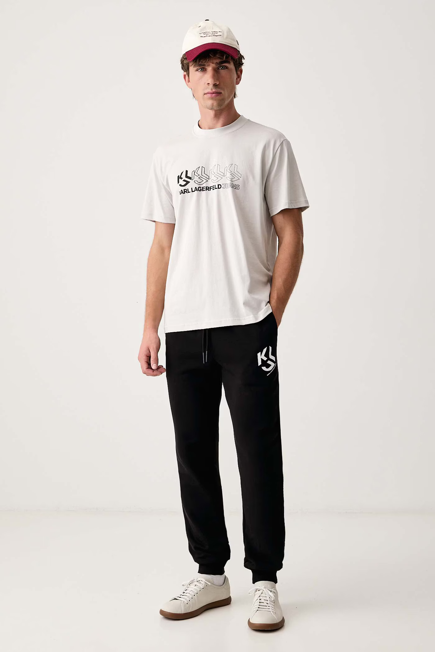 Men's Black KLJ MONOGRAM SLIM SWEATPANT Karl Lagerfeld Jeans B3M10013-999 Black