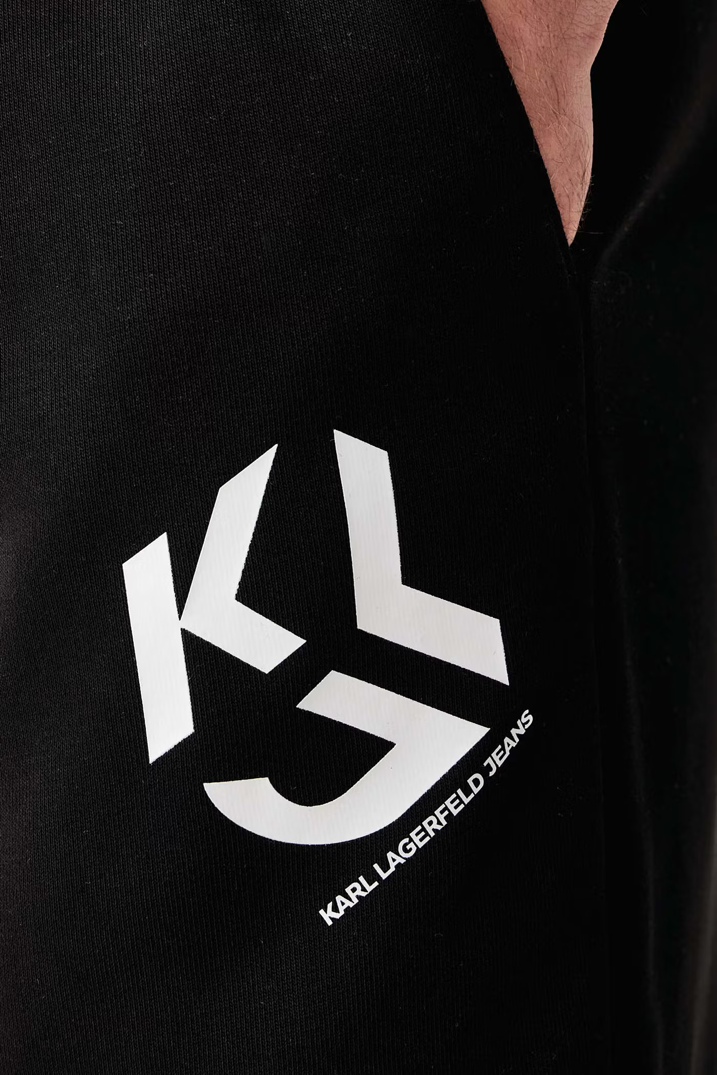Men's Black KLJ MONOGRAM SLIM SWEATPANT Karl Lagerfeld Jeans B3M10013-999 Black