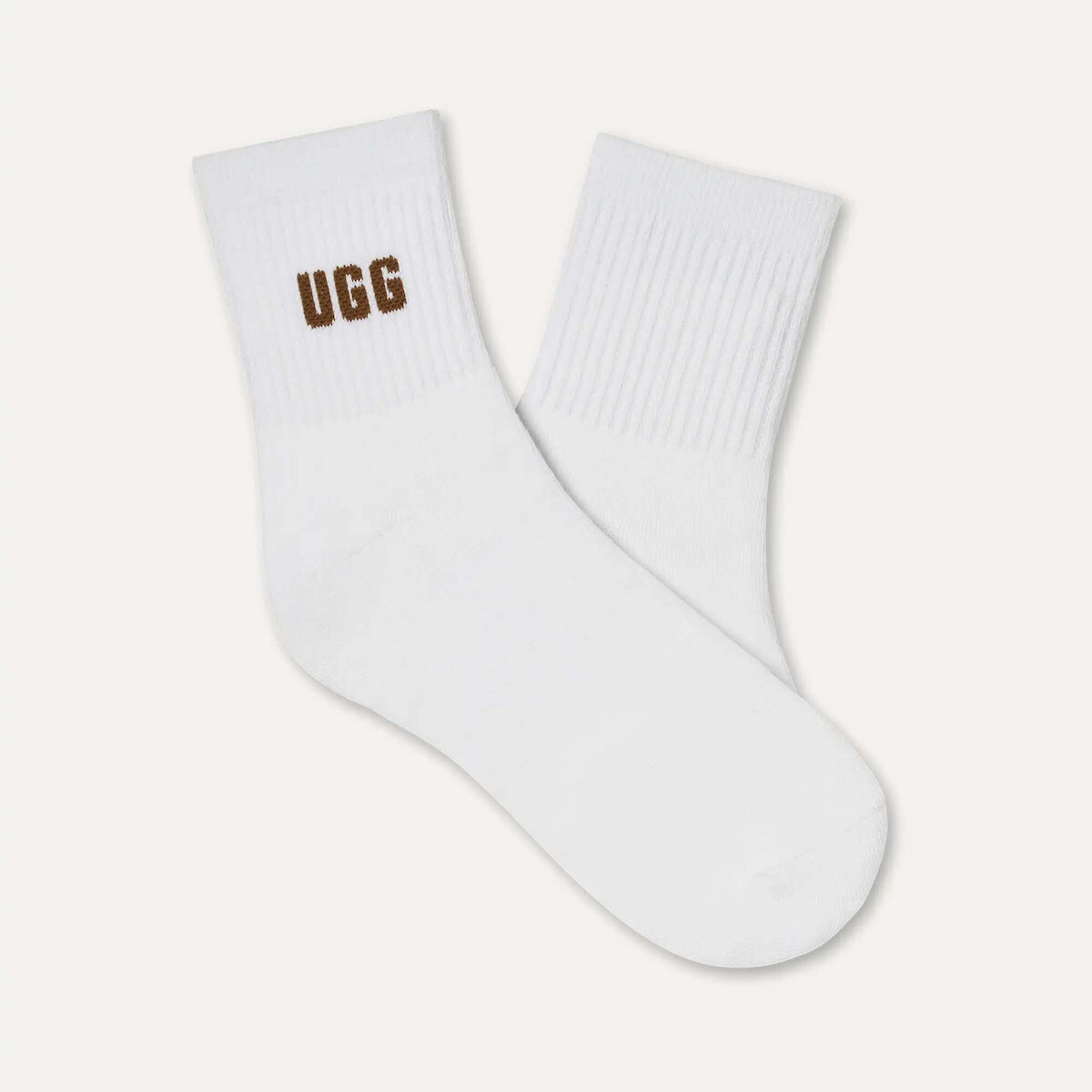 Women's White Quinlin Logo Quarter 3 Pack Socks UGG 1181412-SMYB