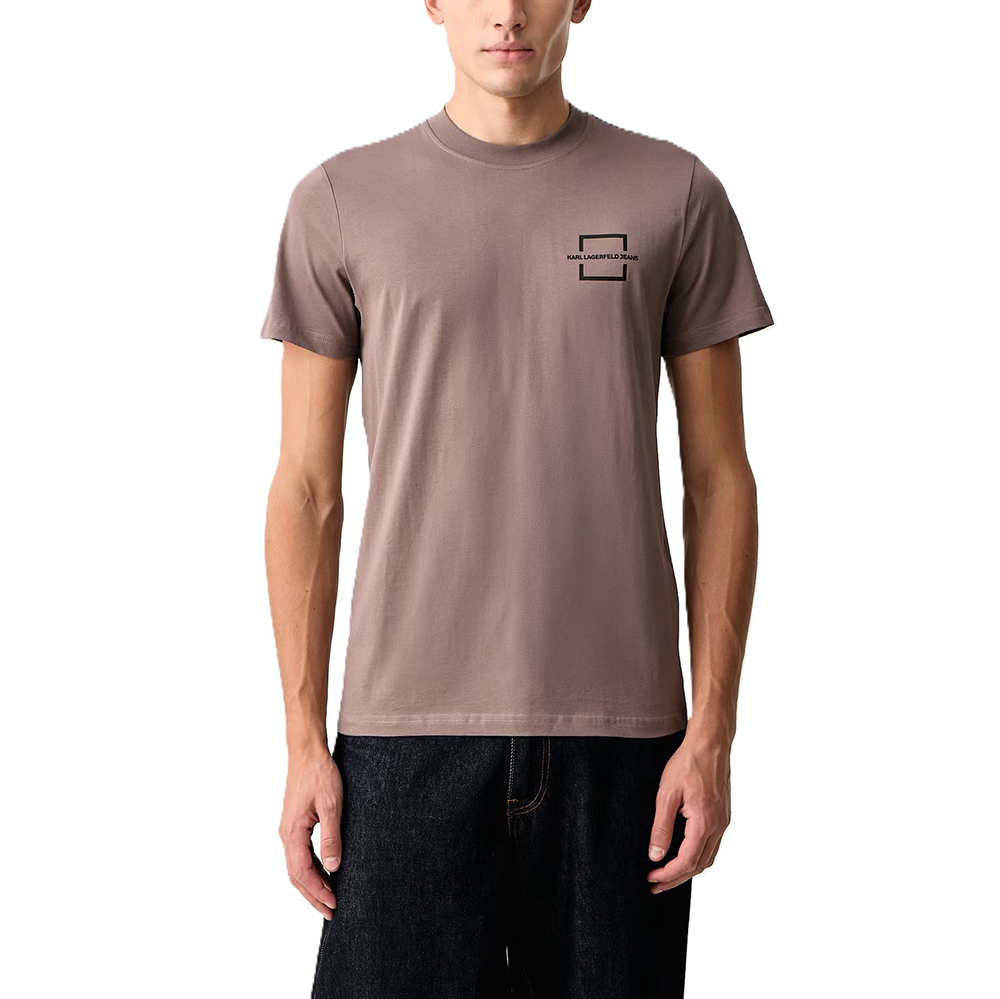 Ανδρικό Slim Logo T-shirt Καφέ Karl Lagerfeld Jeans B4M17024-2QL Iron