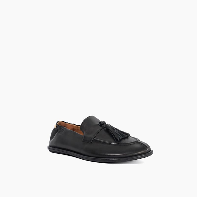 Women's Black Leather GROUNDING LOAFERS Dune London 0076510780033484-BLACK