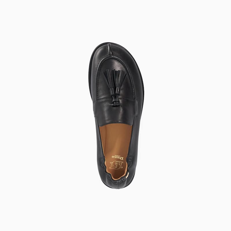 Women's Black Leather GROUNDING LOAFERS Dune London 0076510780033484-BLACK