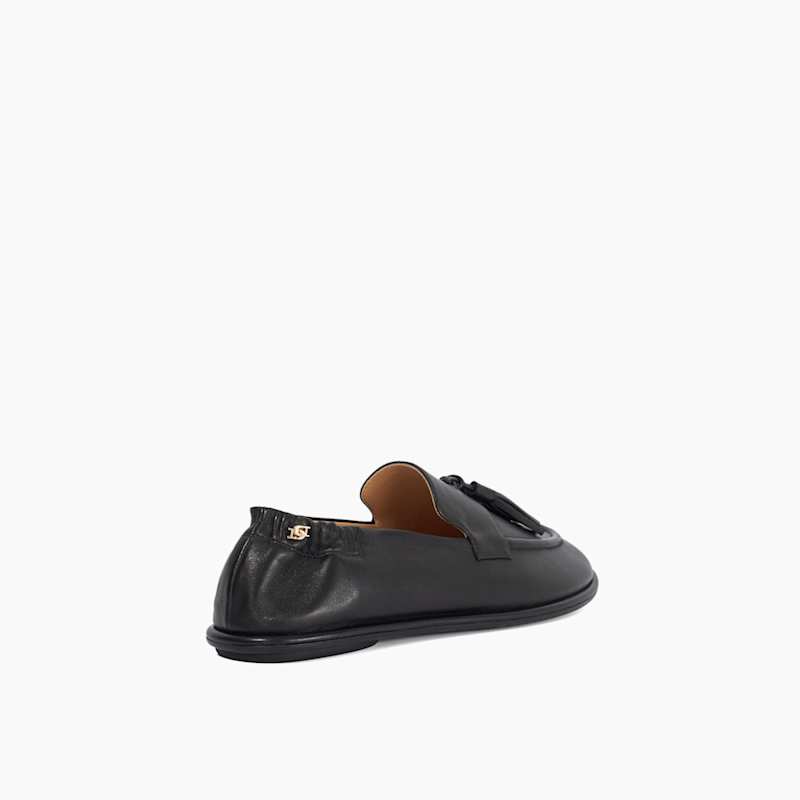 Women's Black Leather GROUNDING LOAFERS Dune London 0076510780033484-BLACK
