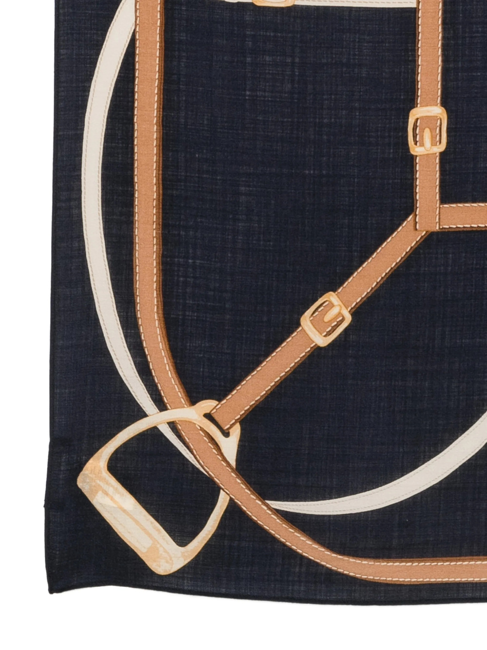 Women's Navy Blue SILK BLEND-BLT LRG SQ-SCF Ralph Lauren 454P23561002-NAVY